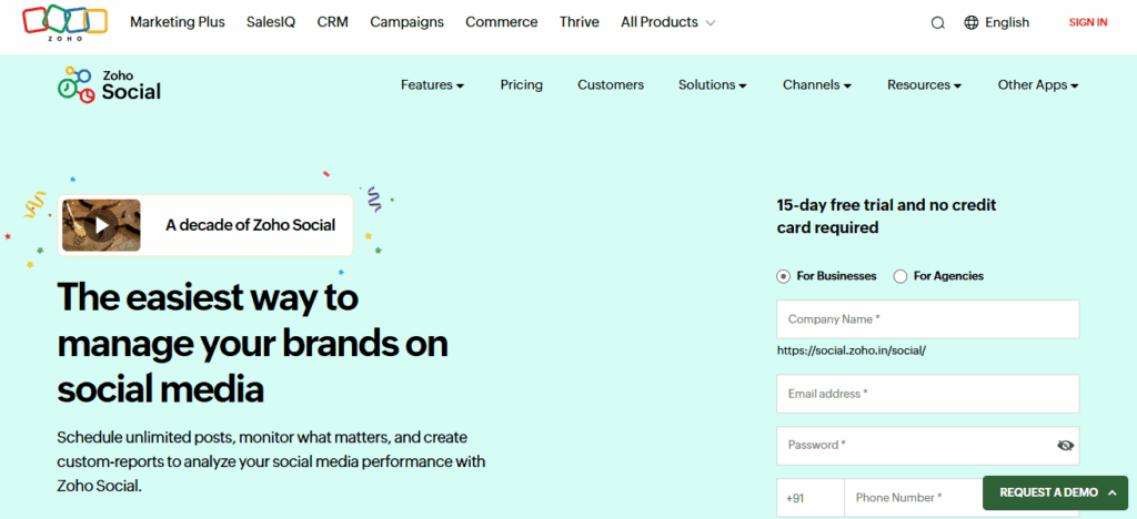 Zoho Social