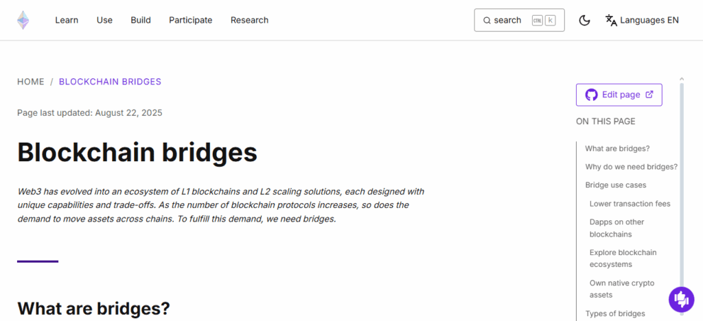 Ethereum Ecosystem Bridges