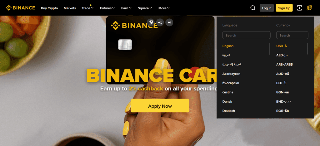 Binance Visa Card