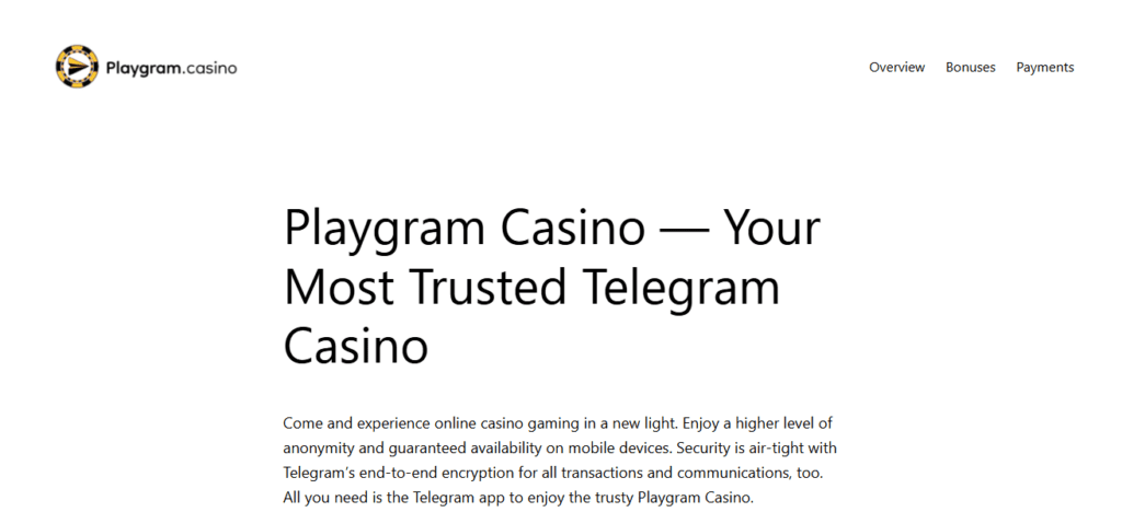 11. Playgram Casino Bot