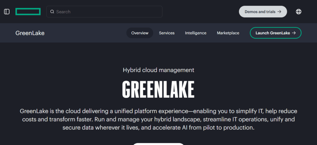 HPE GreenLake Private Cloud