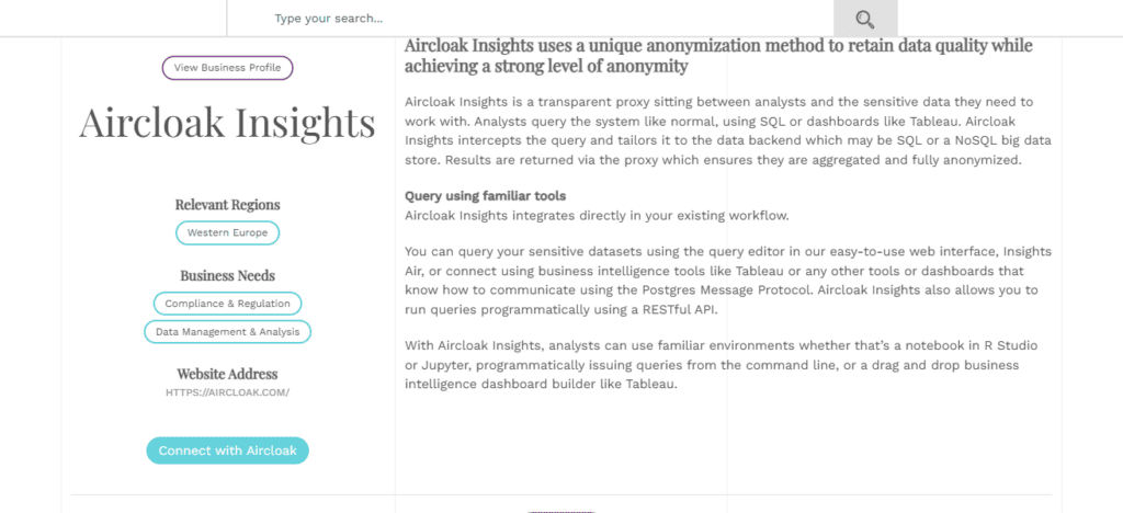 Aircloak Insights