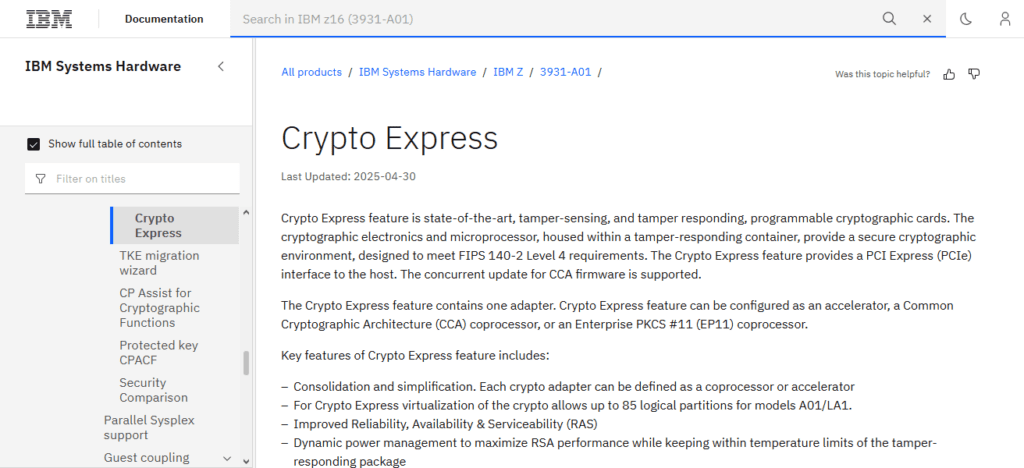 IBM Crypto Express 