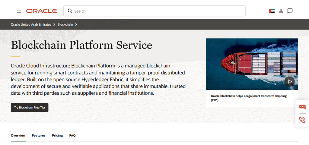 Oracle Blockchain Cloud Service