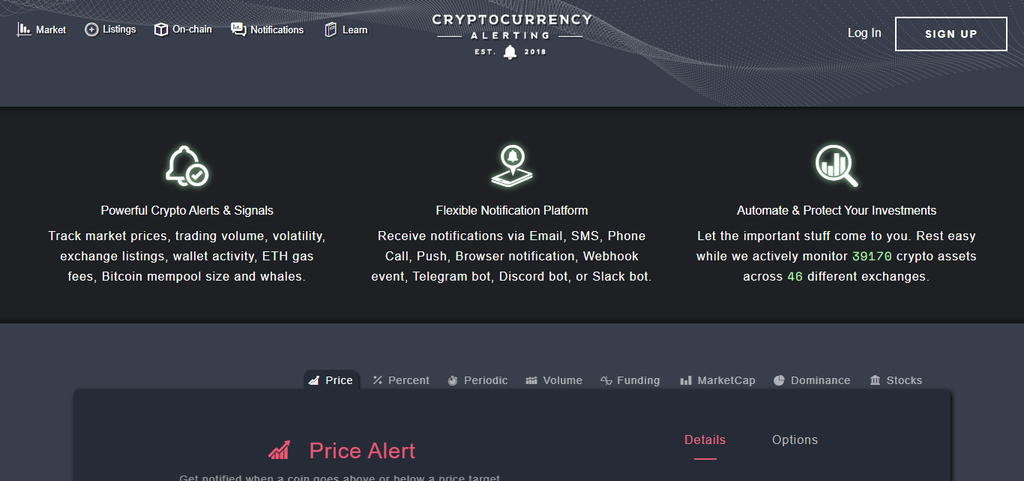 Cryptocurrency Alerting 
