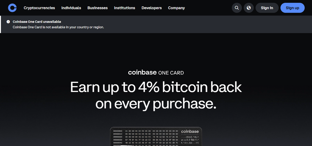 Coinbase One Card